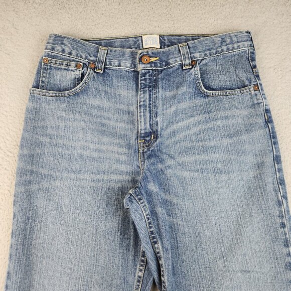 Y2K Boys Relaxed Fit Jeans Boys 18 Husky Straight Faded Adjustable Denim Pants - Picture 3 of 12